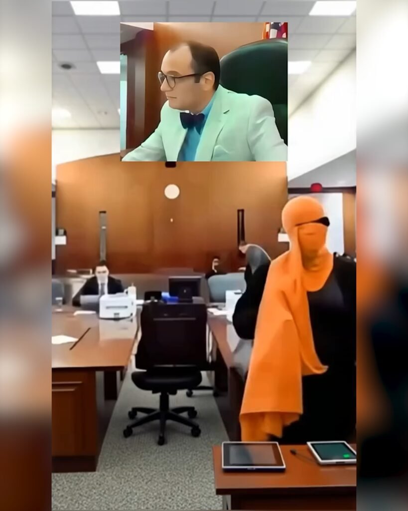 APPEARED IN STRANGE ATTIRE AT THE COURT