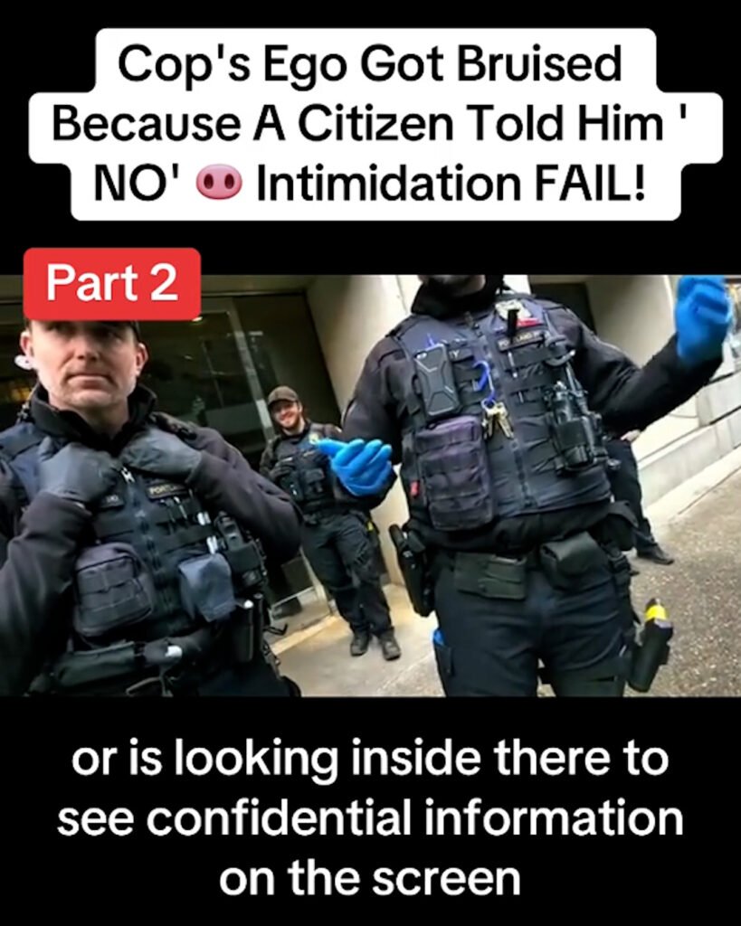Cops’ Ego Got Bruised Because a Citizen Told Him No