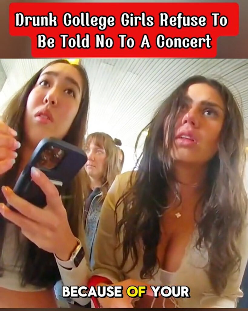 Drunk College Girls Defy Officers’ Orders and Chaos Ensues at Concert Entrance