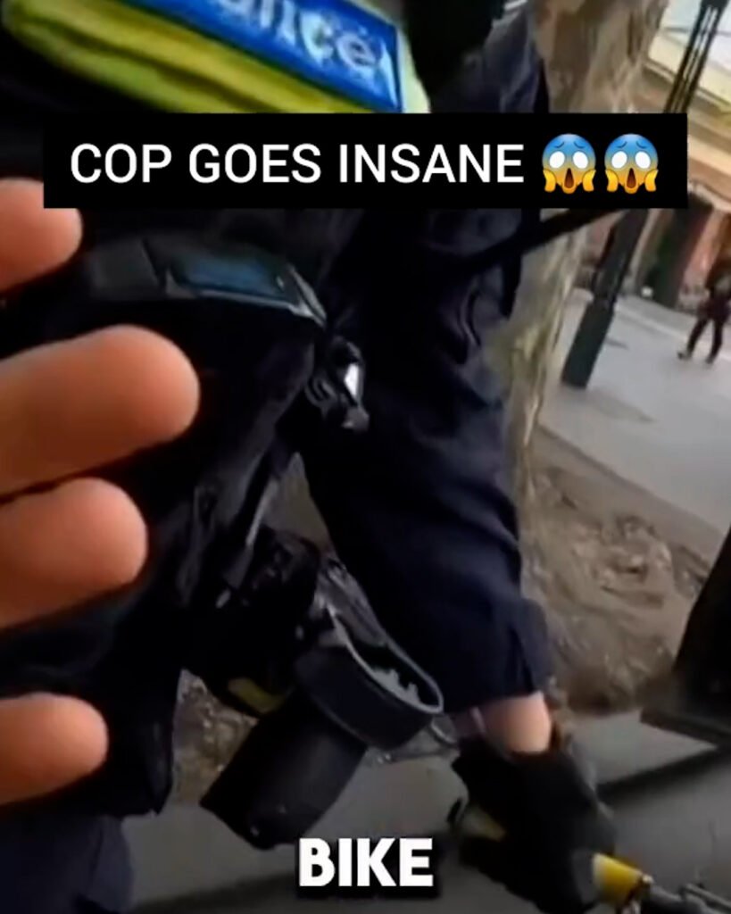 Officer Throws Man Off Bike Out of Nowhere