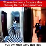 Woman Narrowly Escapes Man Chasing Her to Apartment Door