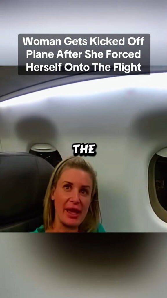 Woman gets kicked off plane after she forced herself onto the flight
