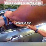 Man pulls out a knife on police during a traffic stop