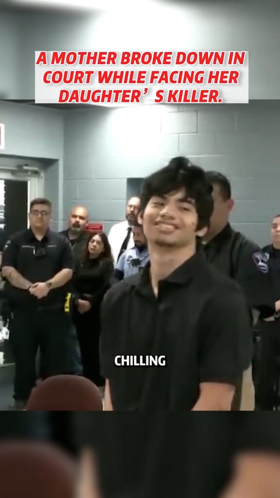 A mother broke down in court while facing her daughter’s killer