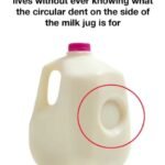 Purpose of the Circular Dent on Milk Jugs.!