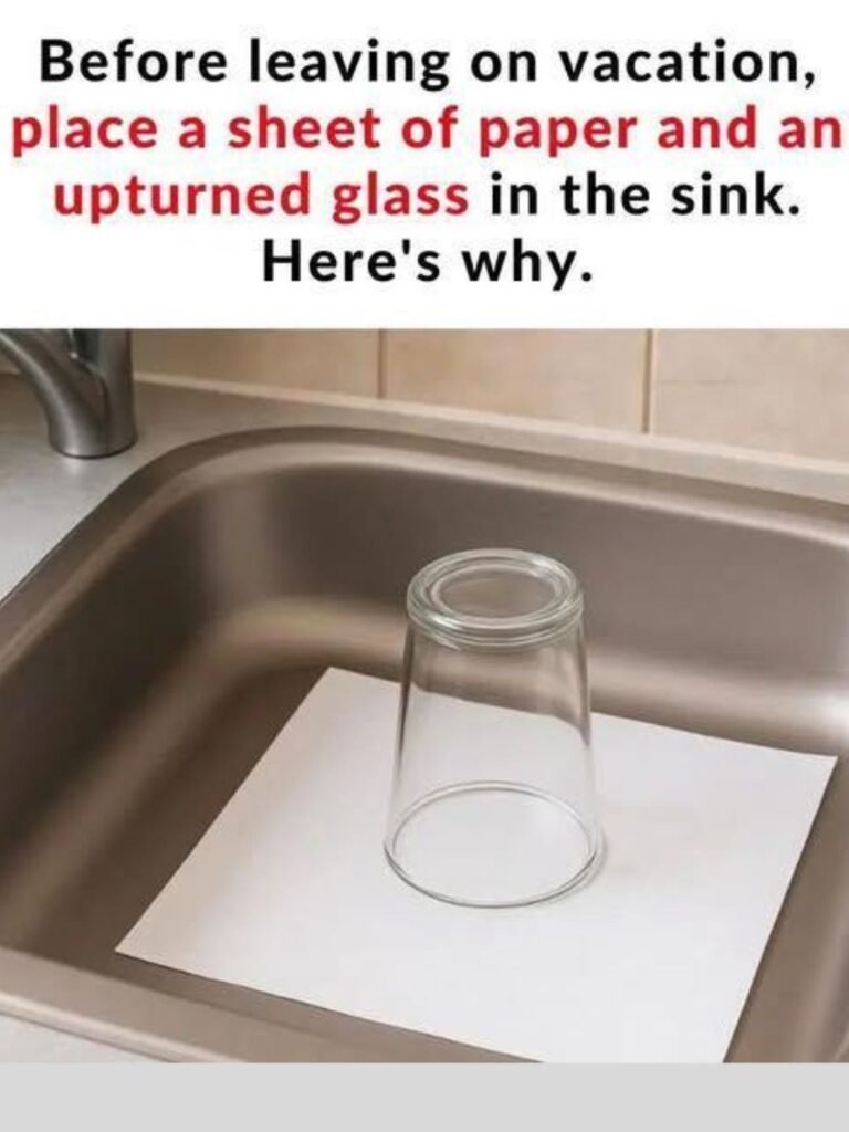 Why Some People Leave a Glass Upside Down in the Sink Before Vacation — And What It Actually Does