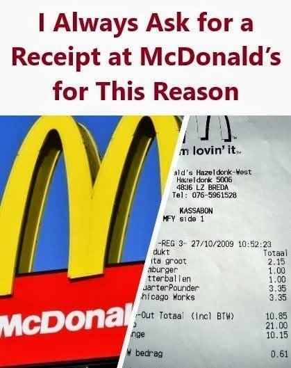 Why Asking for a Receipt at McDonald’s Quietly Changes the Experience