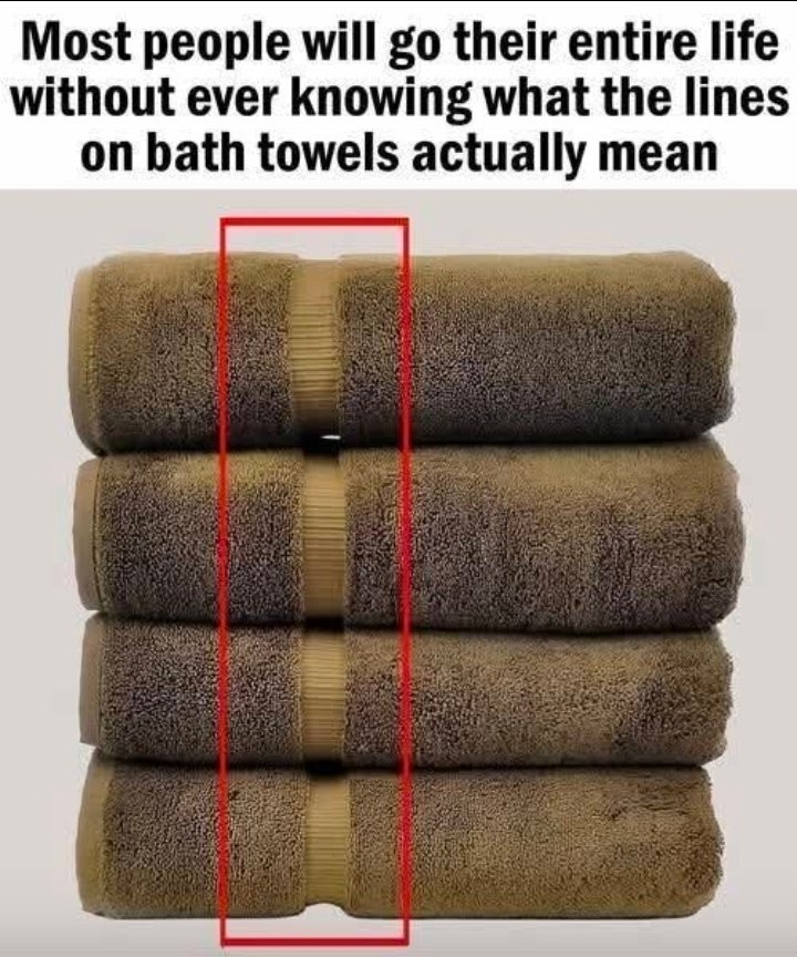 The Secret Behind the Lines on Bath Towels
