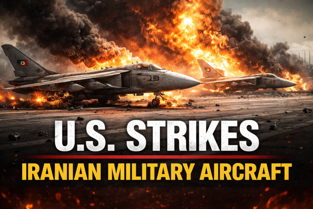 U.S. Airstrikes Target Iranian Military Aircraft: Dramatic Footage Shows Precision Strike