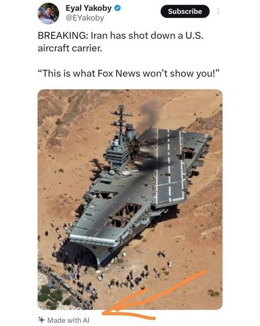Viral Claims of an Iranian Attack on a U.S. Aircraft Carrier: How Online Misinformation Spreads