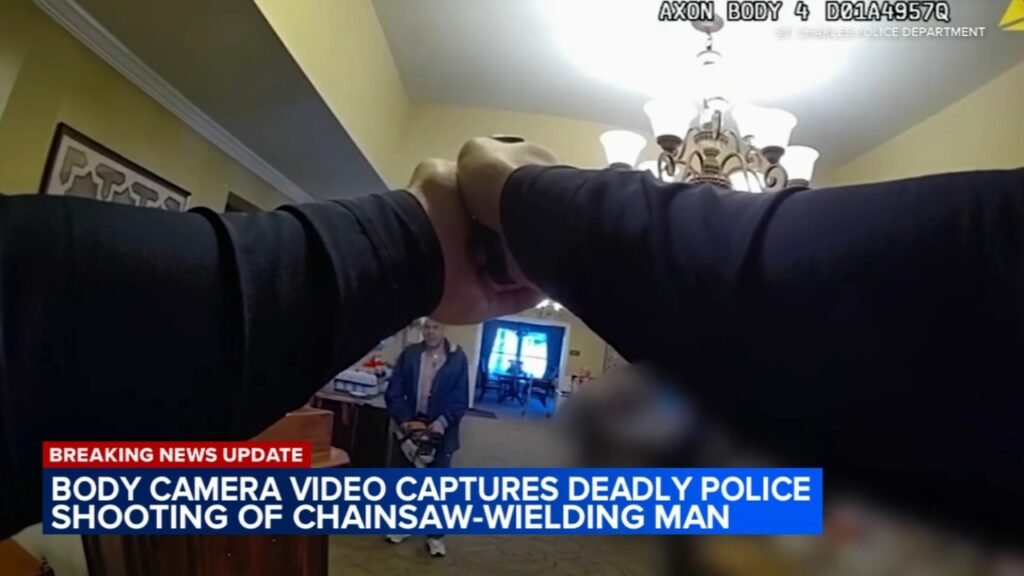 Man Attacks Police With Chainsaw During Confrontation — Officer Uses Taser to Stop the Threat